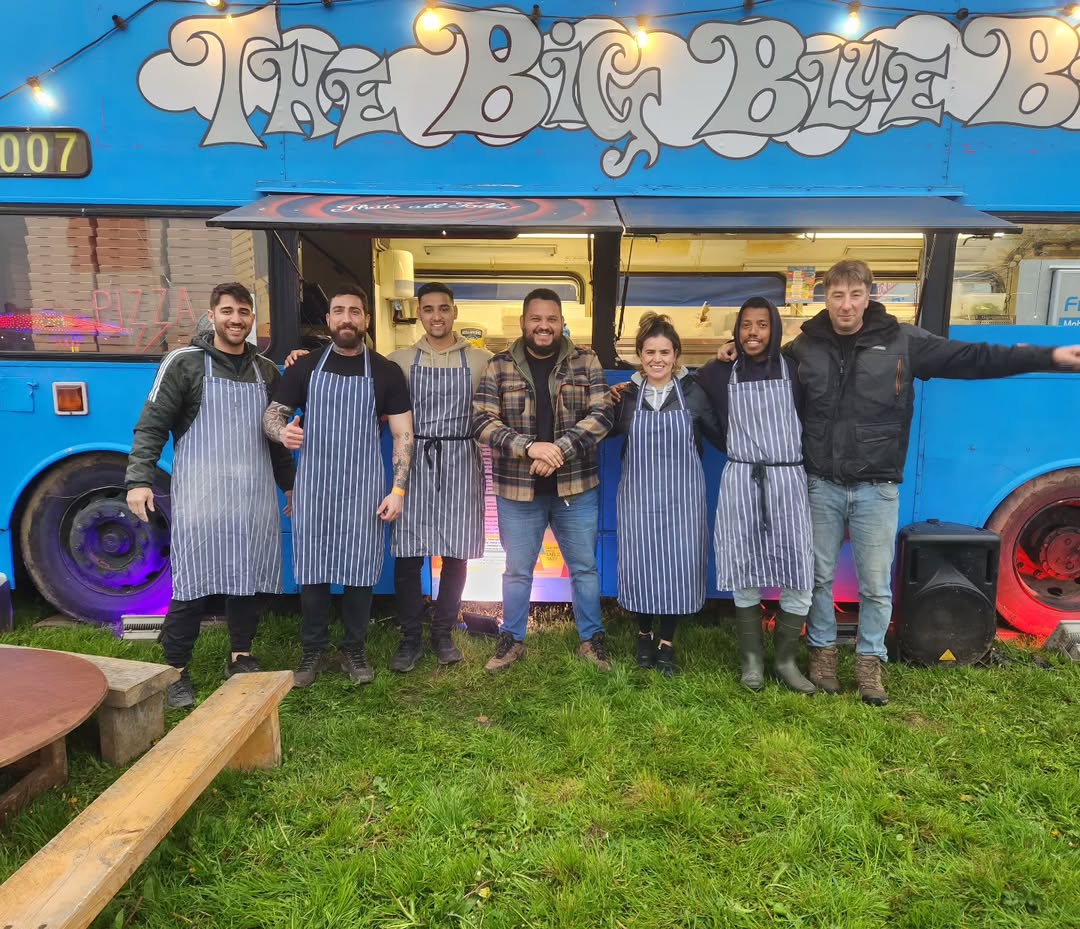 Corporate Event Pizza Catering | The Big Blue Bus